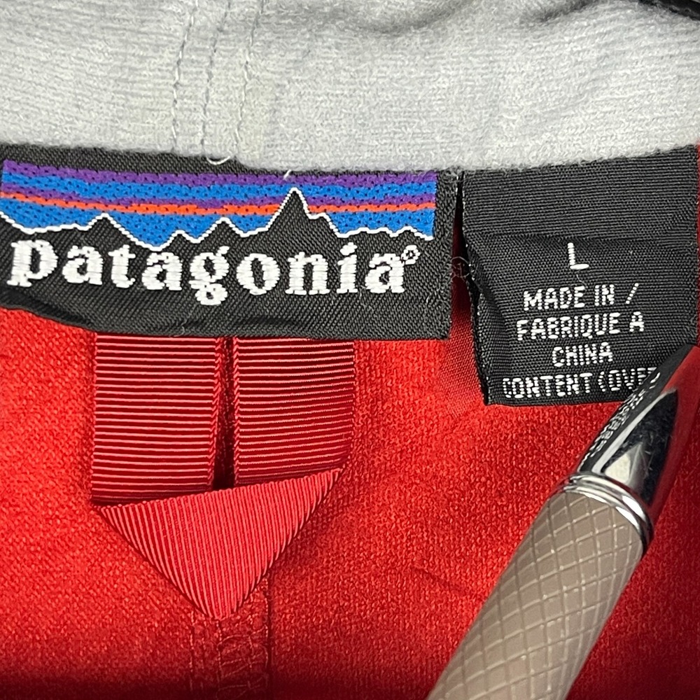 VTG Patagonia Integral Windbreaker Jacket Mens L Vented Mock Neck Red Zip *Read - Picture 2 of 11